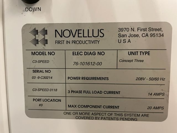 novellus-c3-speed-wts-with-2-hdp-sti-oxidechambers